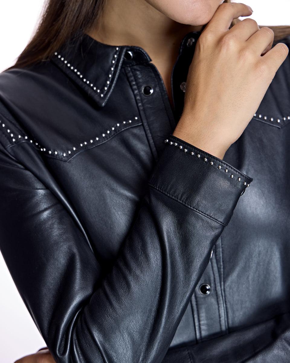 Leather Shirt Jacket Product Image
