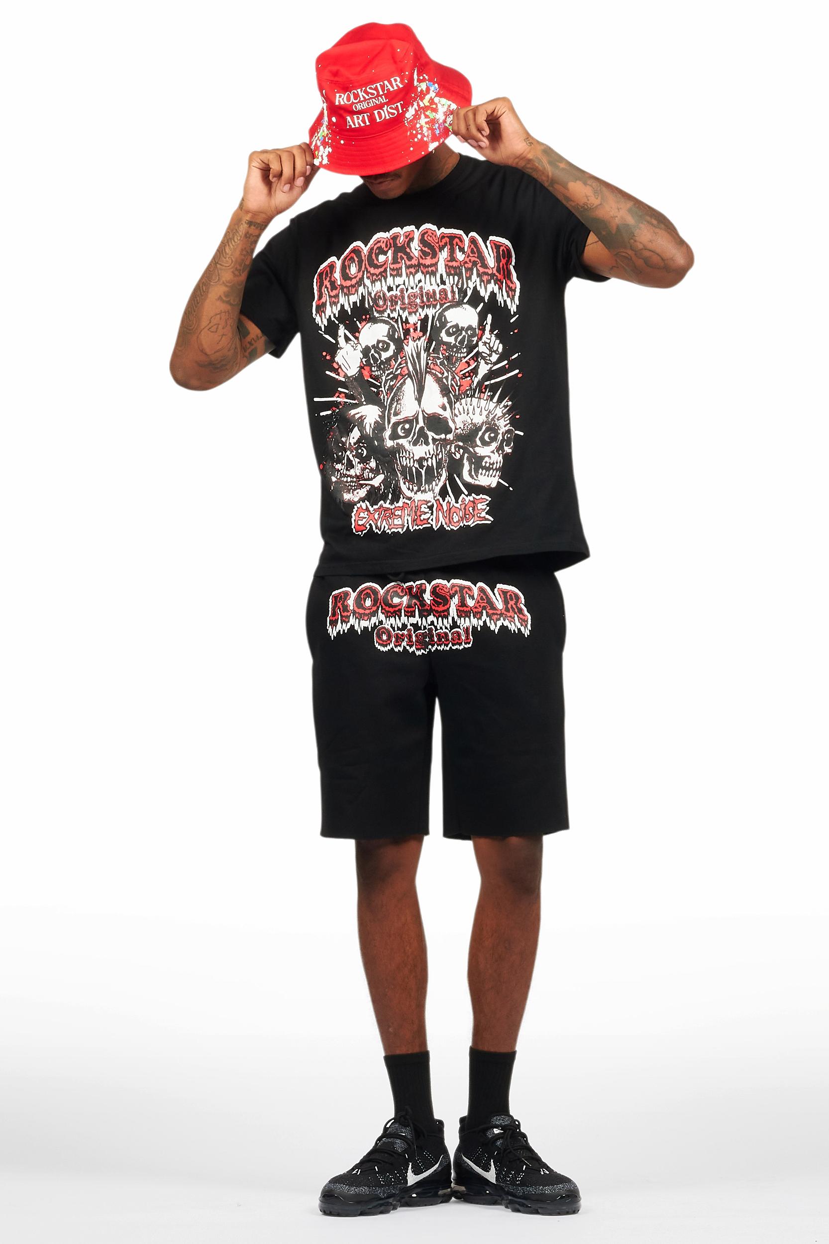 Tabor Black T-Shirt/Short Set Male Product Image