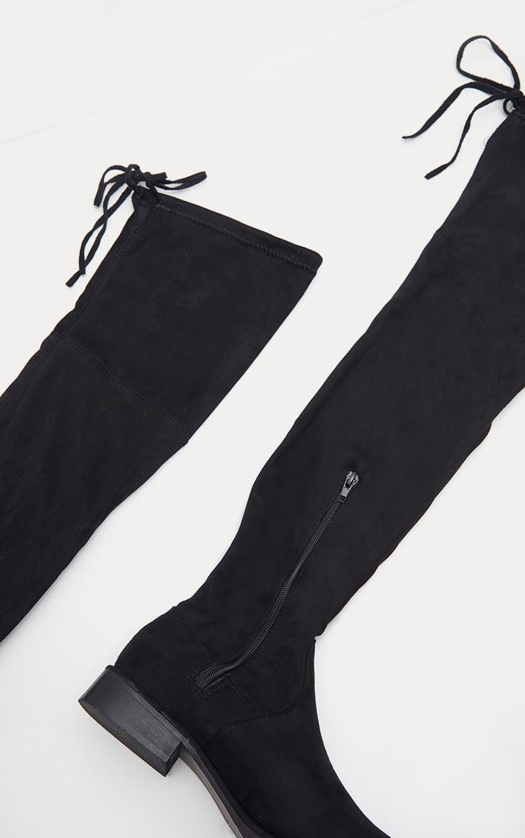 Black Flat Over The Knee Boot Product Image