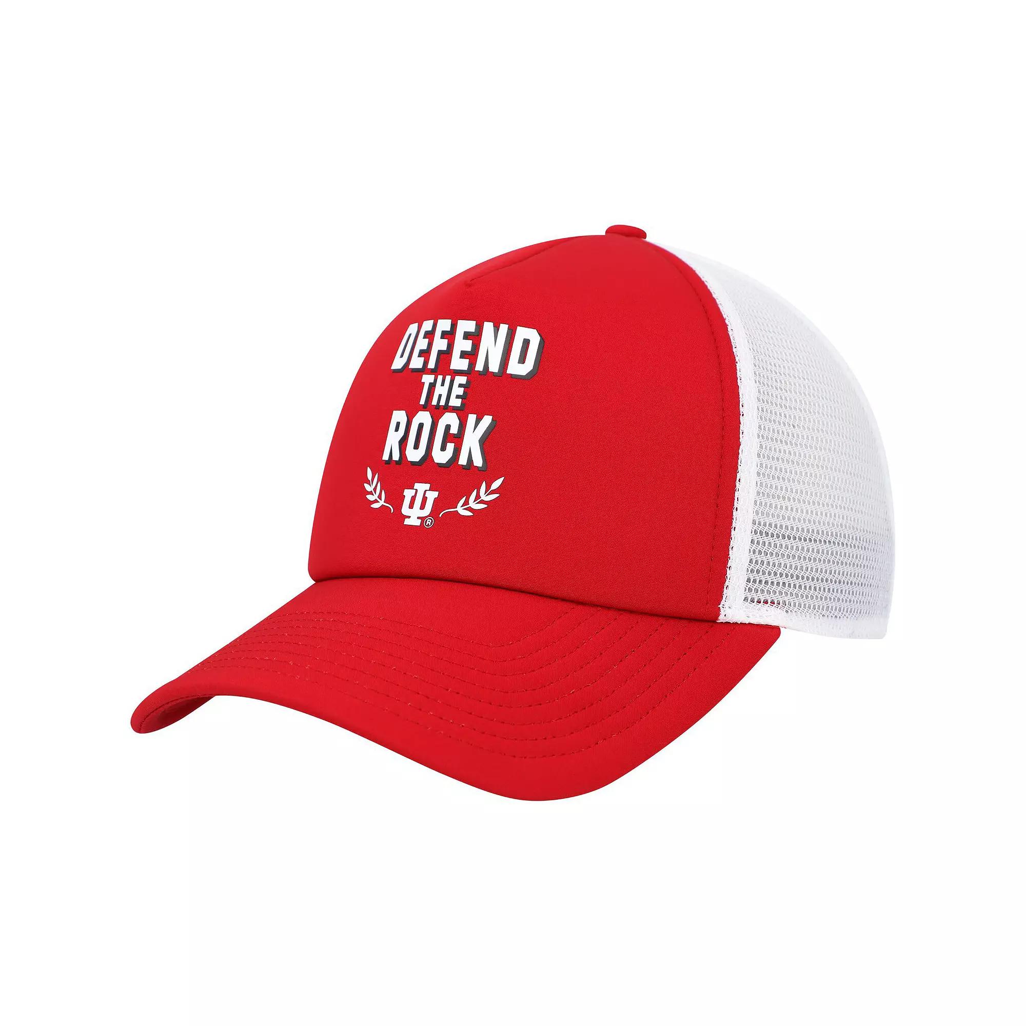 Men's adidas Crimson Indiana Hoosiers Phrase Foam Front Trucker Adjustable Hat, Red Product Image