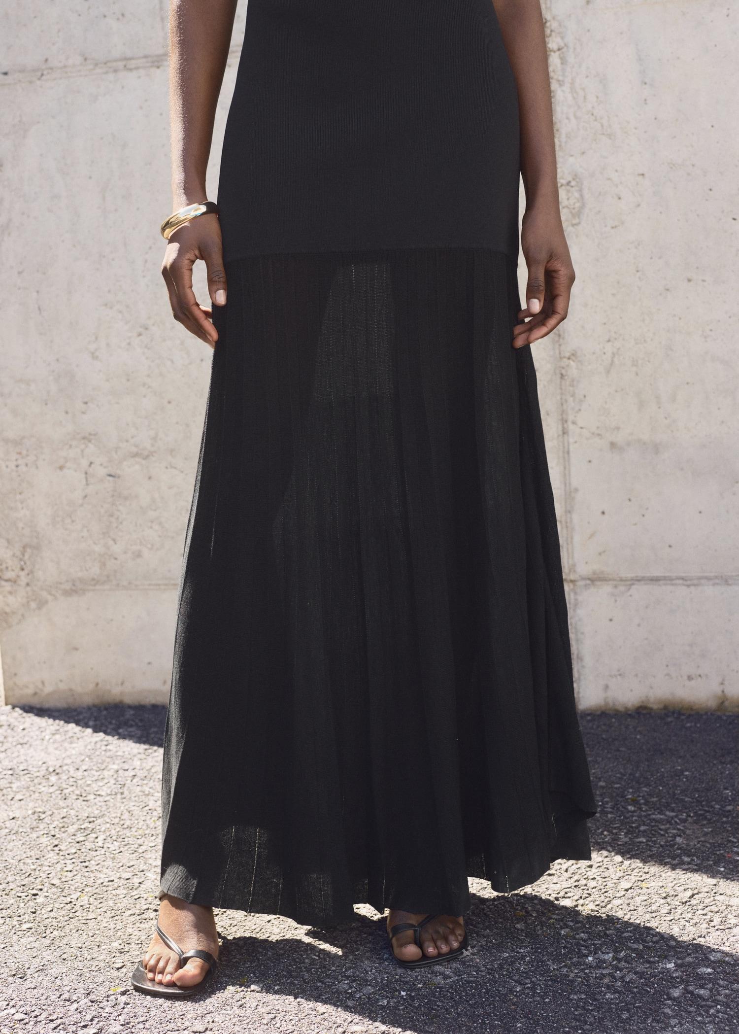 Combined dress with perkins collar - Women | MANGO USA Product Image