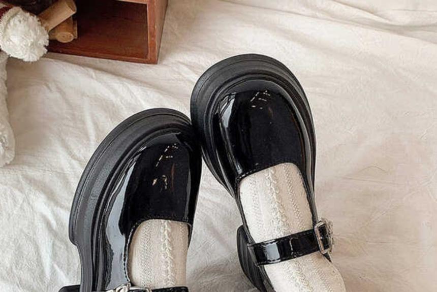 Platform Chunky Heel Mary Jane Pumps Product Image