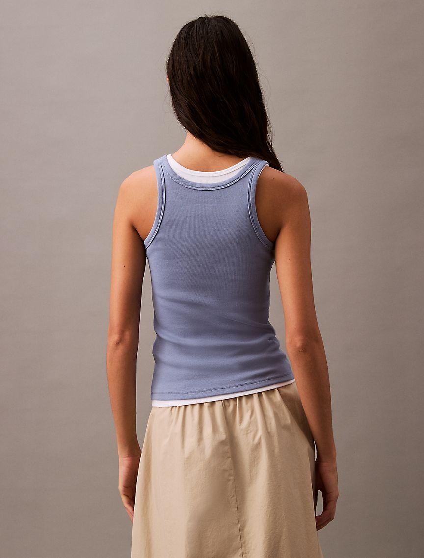 Cotton Contour Rib Logo Graphic Tank Product Image