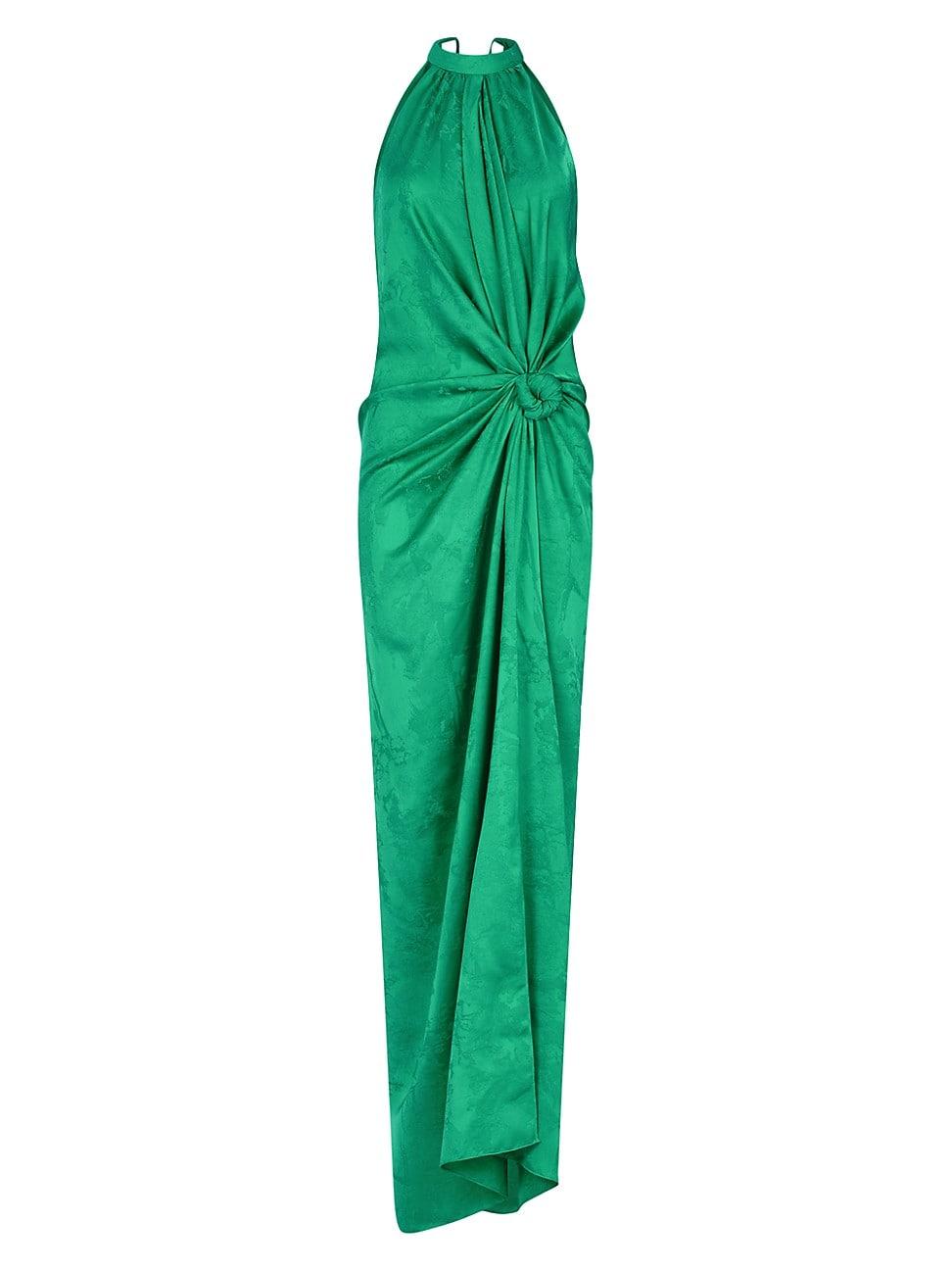 Womens Tizziana Satin Tie-Waist Maxi-Dress Product Image