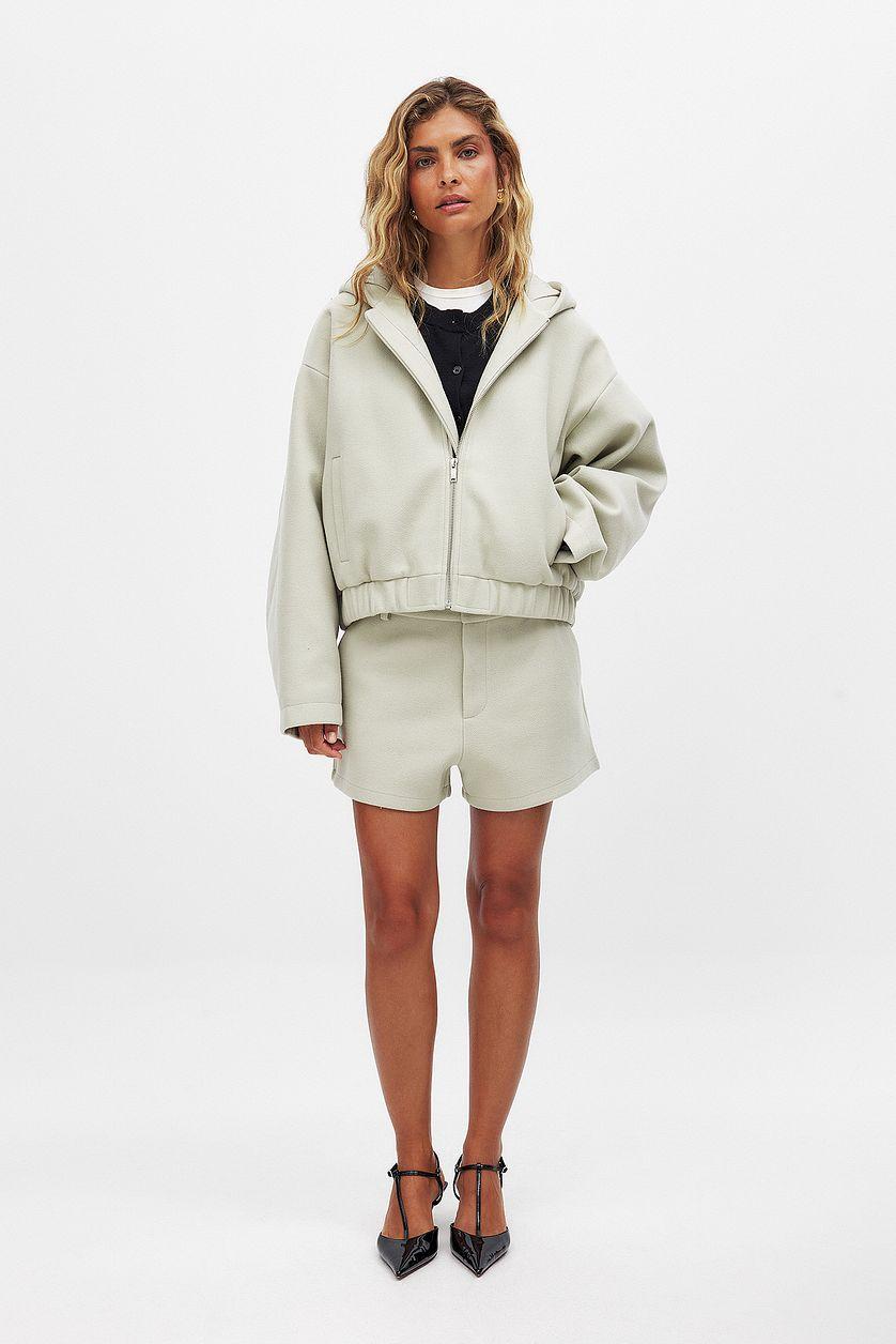 Mid Waist Heavy Fuzzy Shorts Product Image