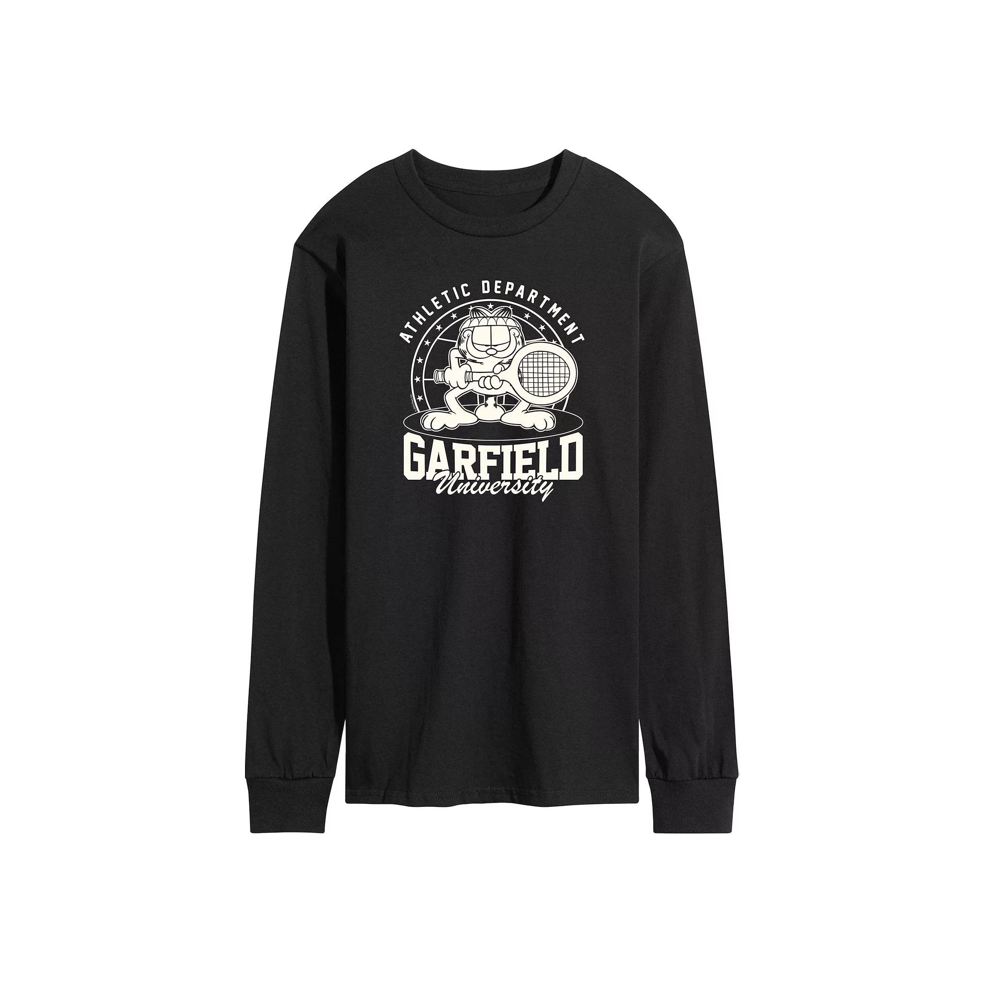 Men's Garfield Tennis Long Sleeve Graphic Tee,  Product Image