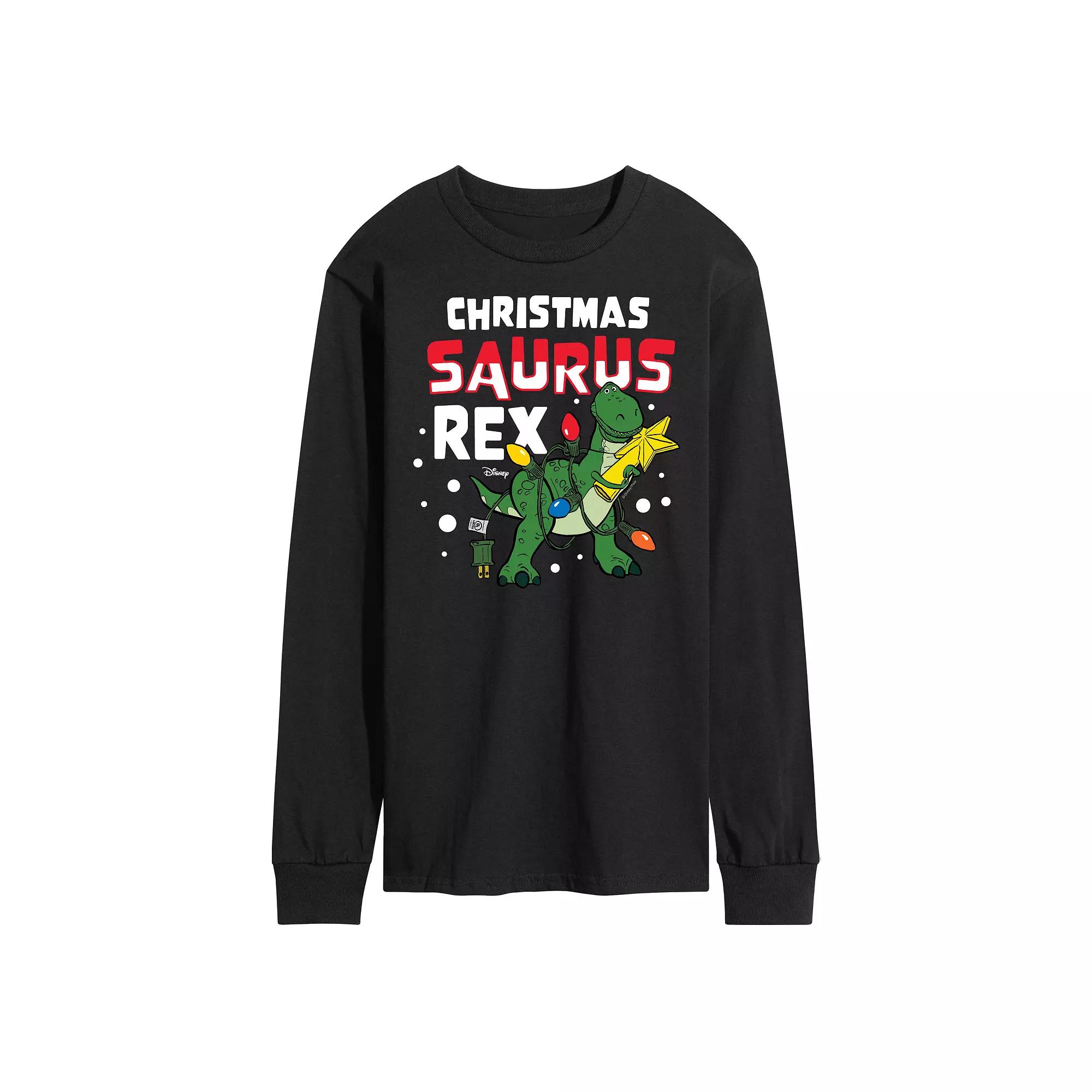 Disney / Pixar's Toy Story Christmas Saurus Rex Long Sleeve Graphic Tee, Men's,  Product Image
