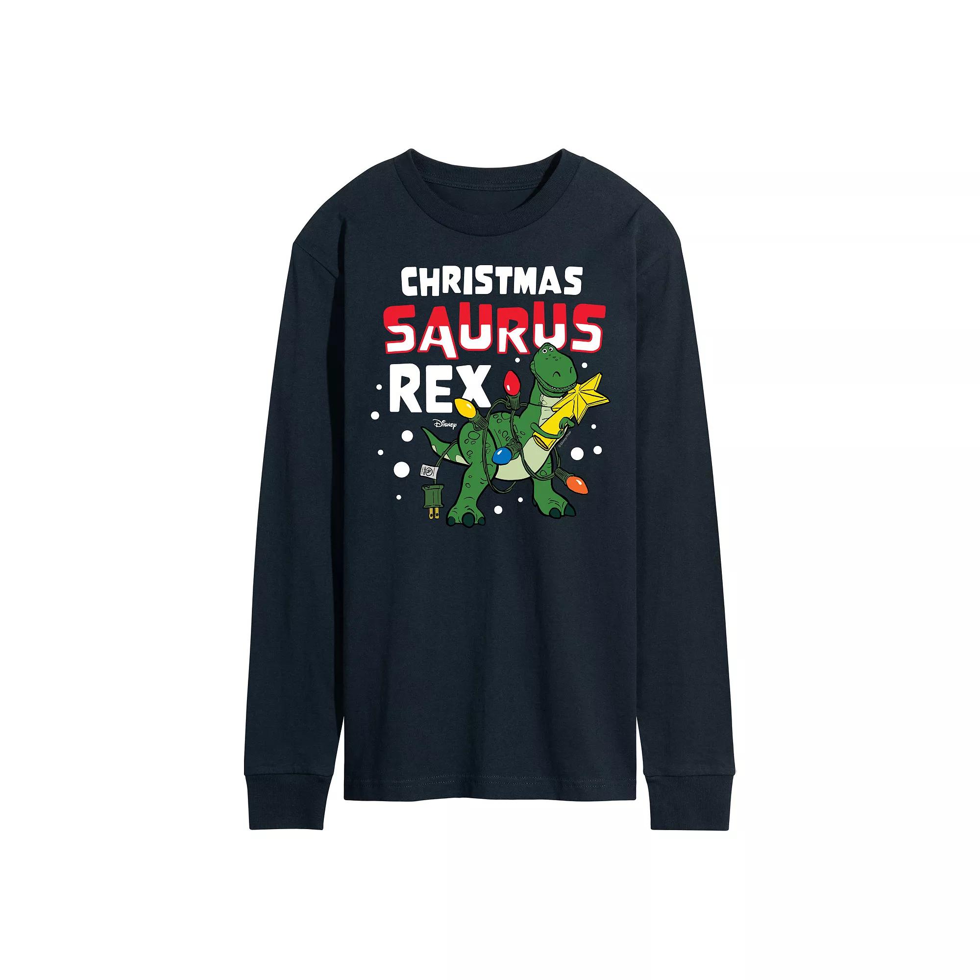 Disney / Pixar's Toy Story Christmas Saurus Rex Long Sleeve Graphic Tee, Men's,  Product Image
