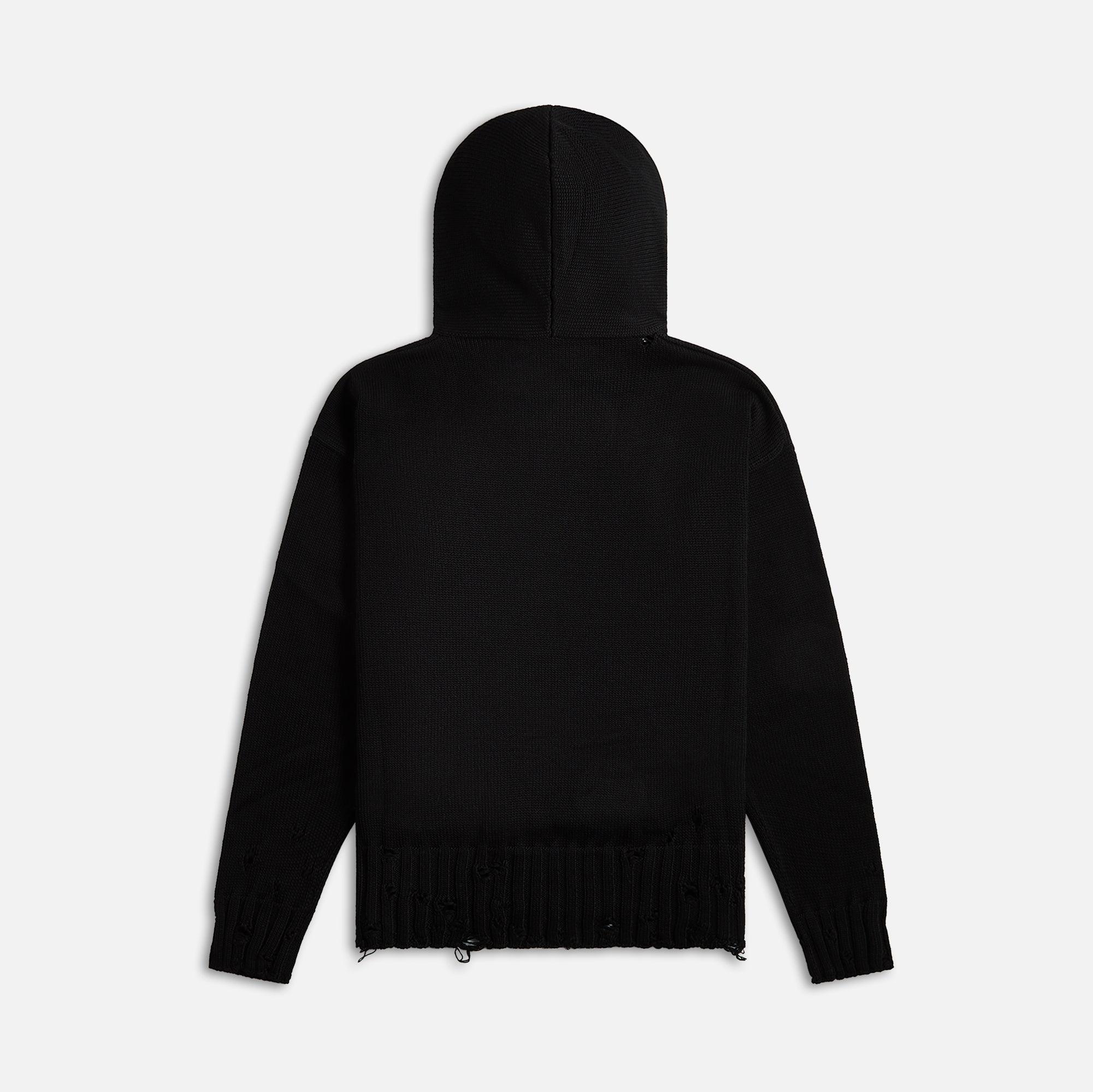 Marni Disheveled Mending Hoodie - Black Male Product Image