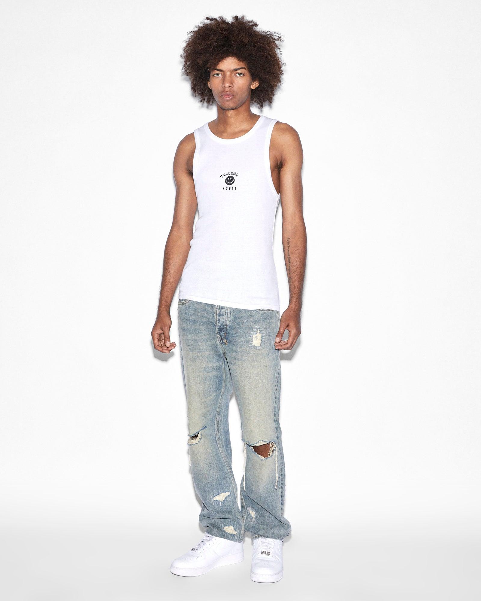 ZINE DEBUT SINGLET WHITE Male Product Image