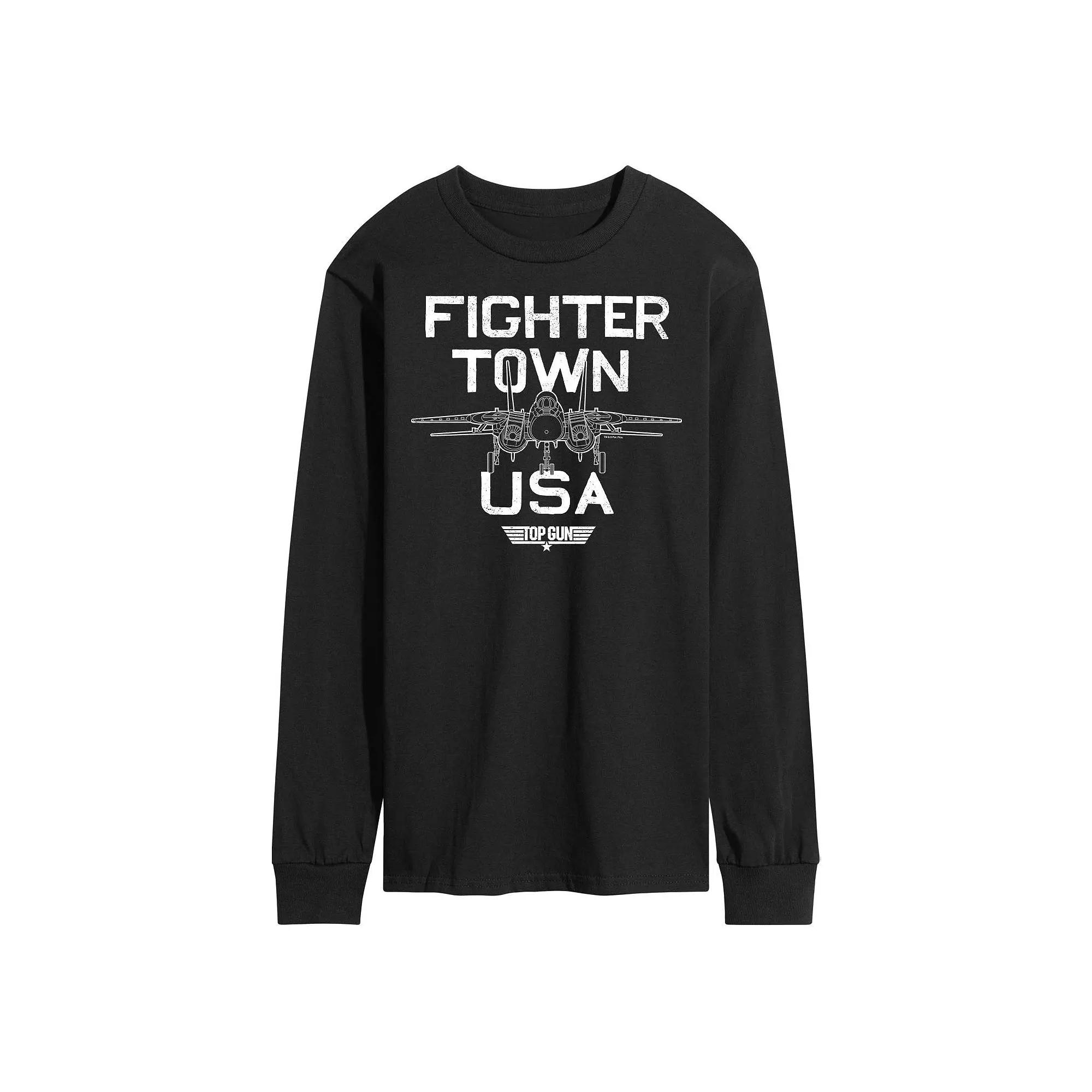 Men's Top Gun Fighter Town Long Sleeve Tee,  Product Image