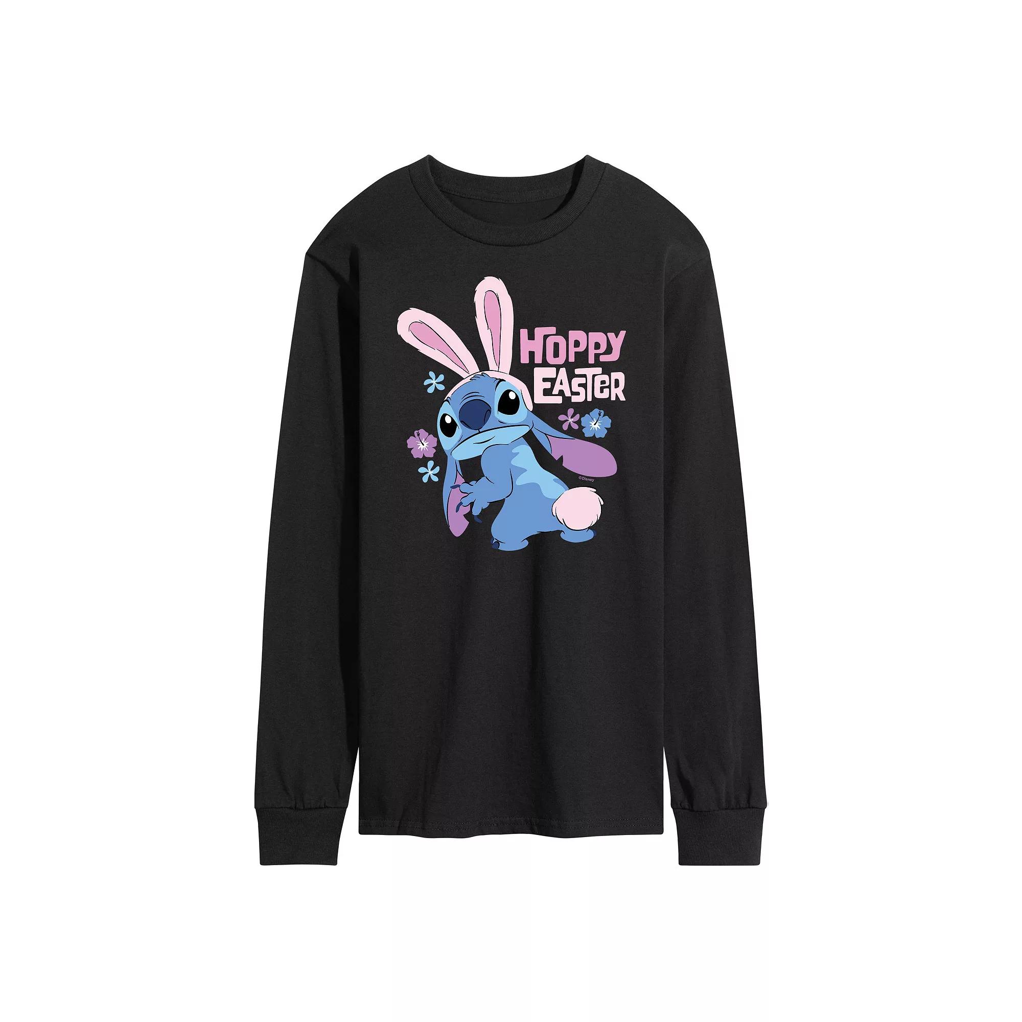 Disney's Lilo & Stitch Men's Hoppy Easter Long Sleeve Graphic Tee,  Product Image