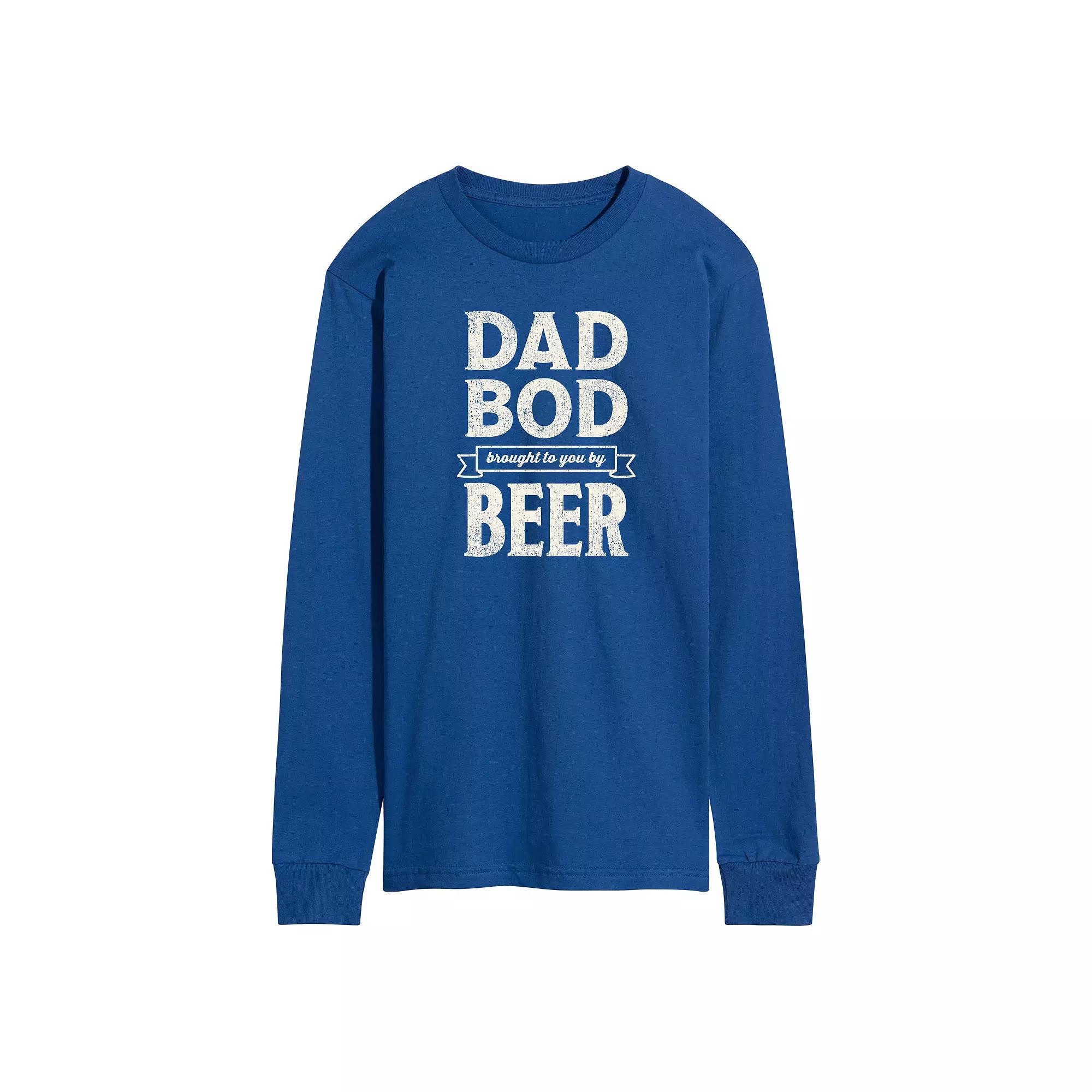 Men's Dad Bod By Beer Long Sleeve,  Product Image