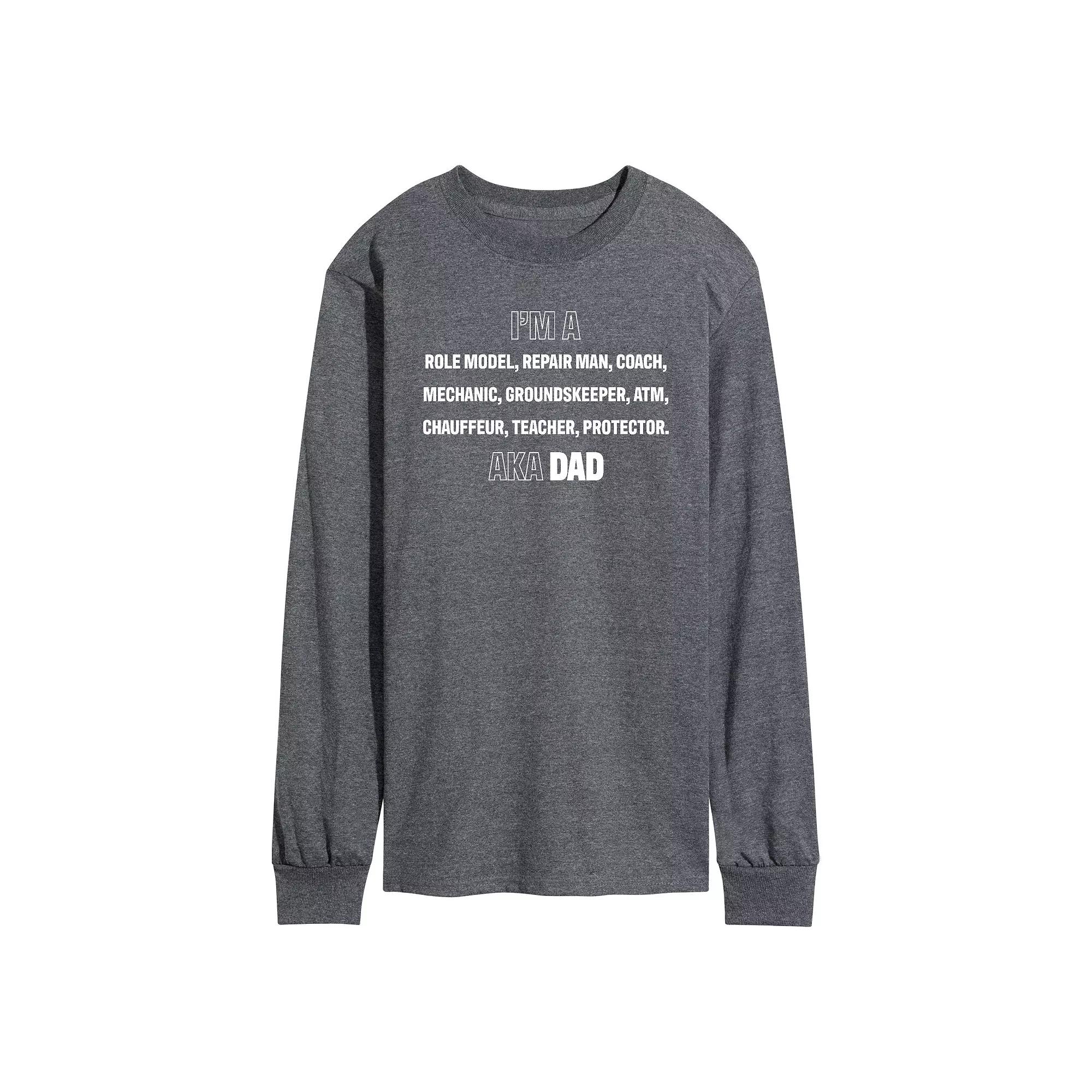 Men's I'm A Dad List Long Sleeve Graphic Tee,  Product Image