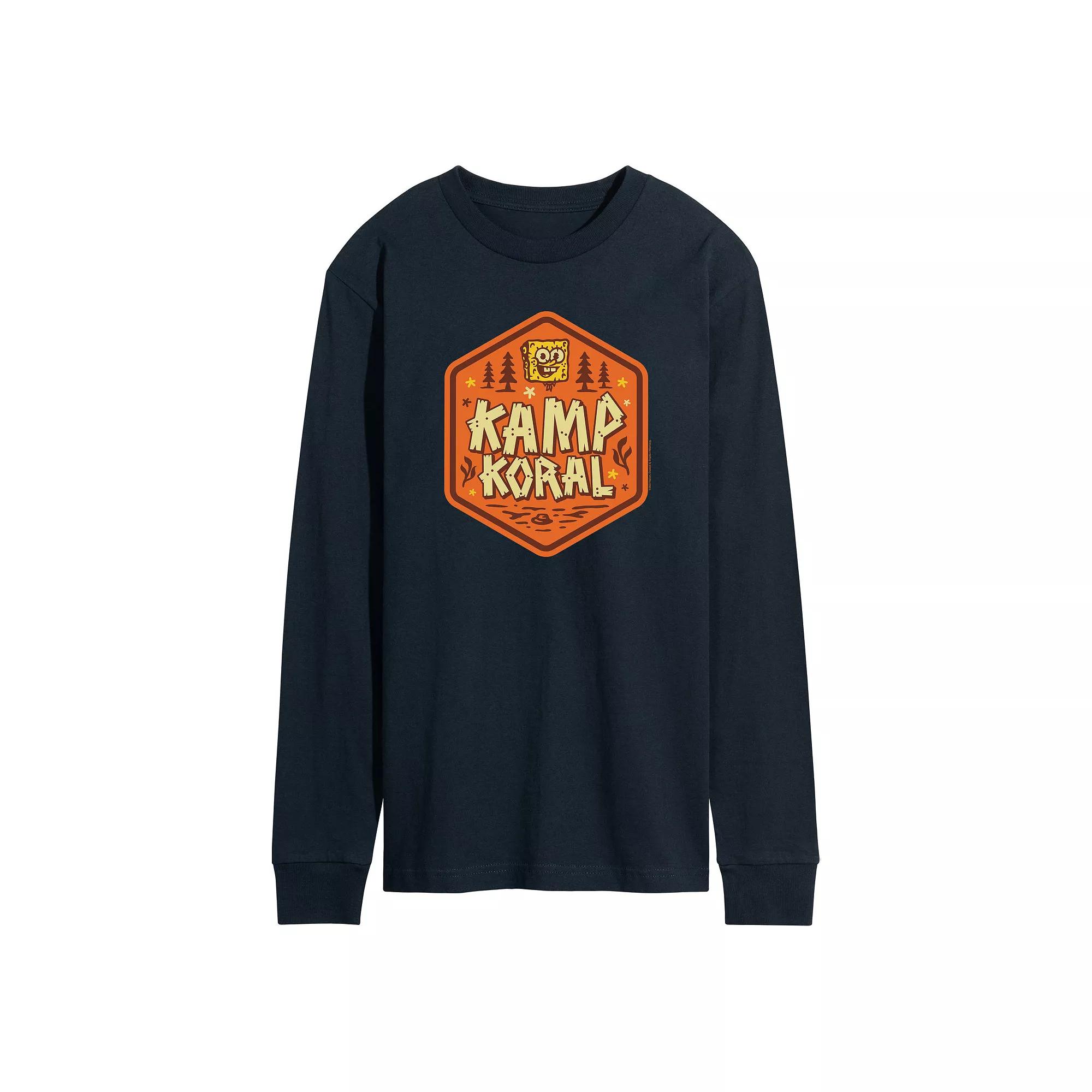Men's SpongeBob SquarePants Kamp Koral Long Sleeve Graphic Tee,  Product Image