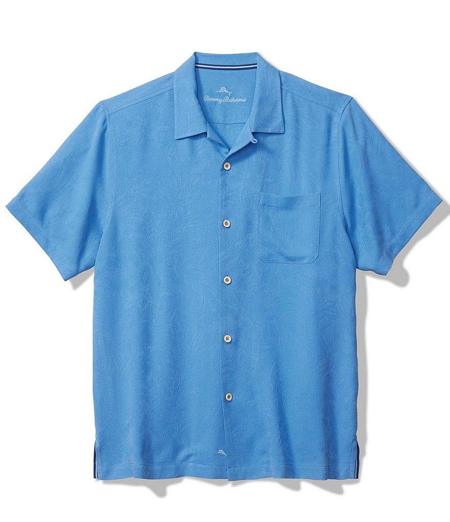 Tommy Bahama Solid Tropic Isle Short Sleeve Camp Collar Woven Shirt Product Image