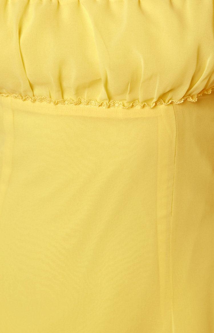 Isabel Yellow Mini Dress Product Image