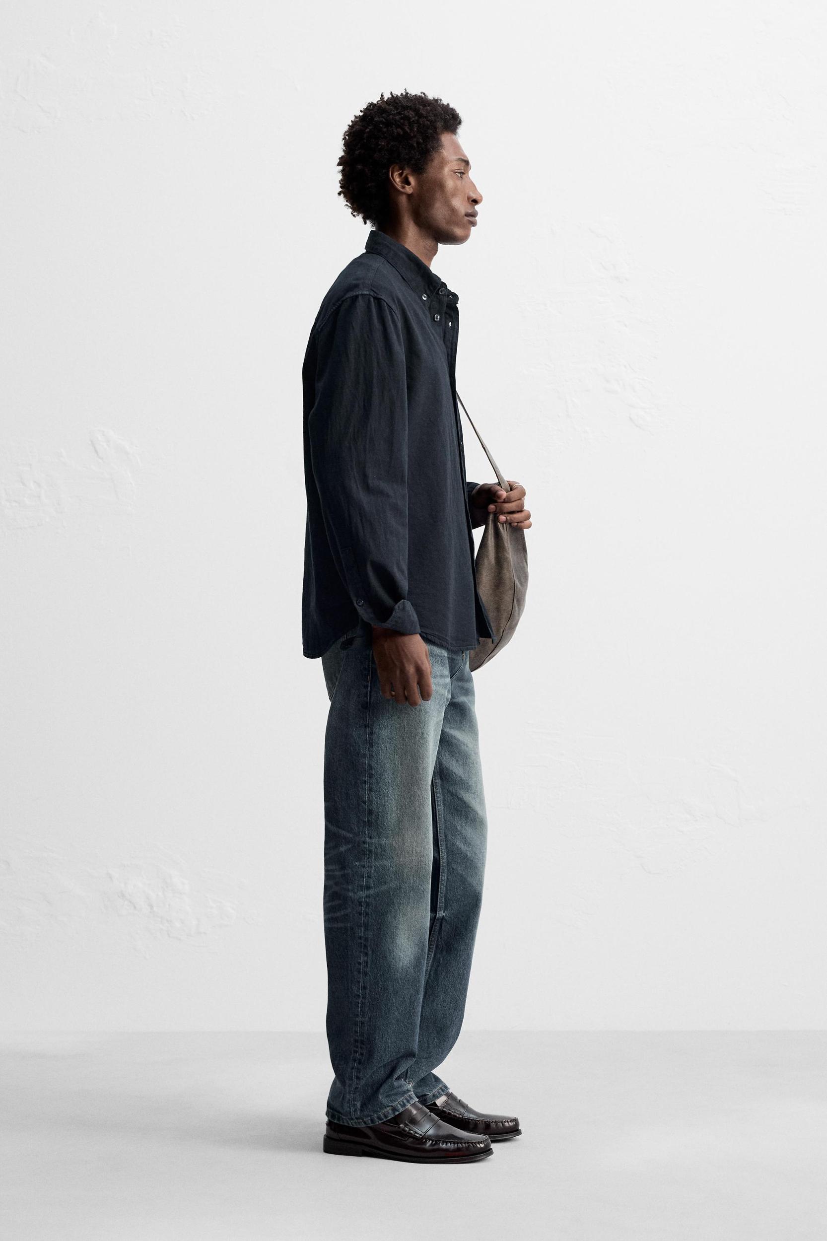 TEXTURED CHAMBRAY SHIRT Product Image