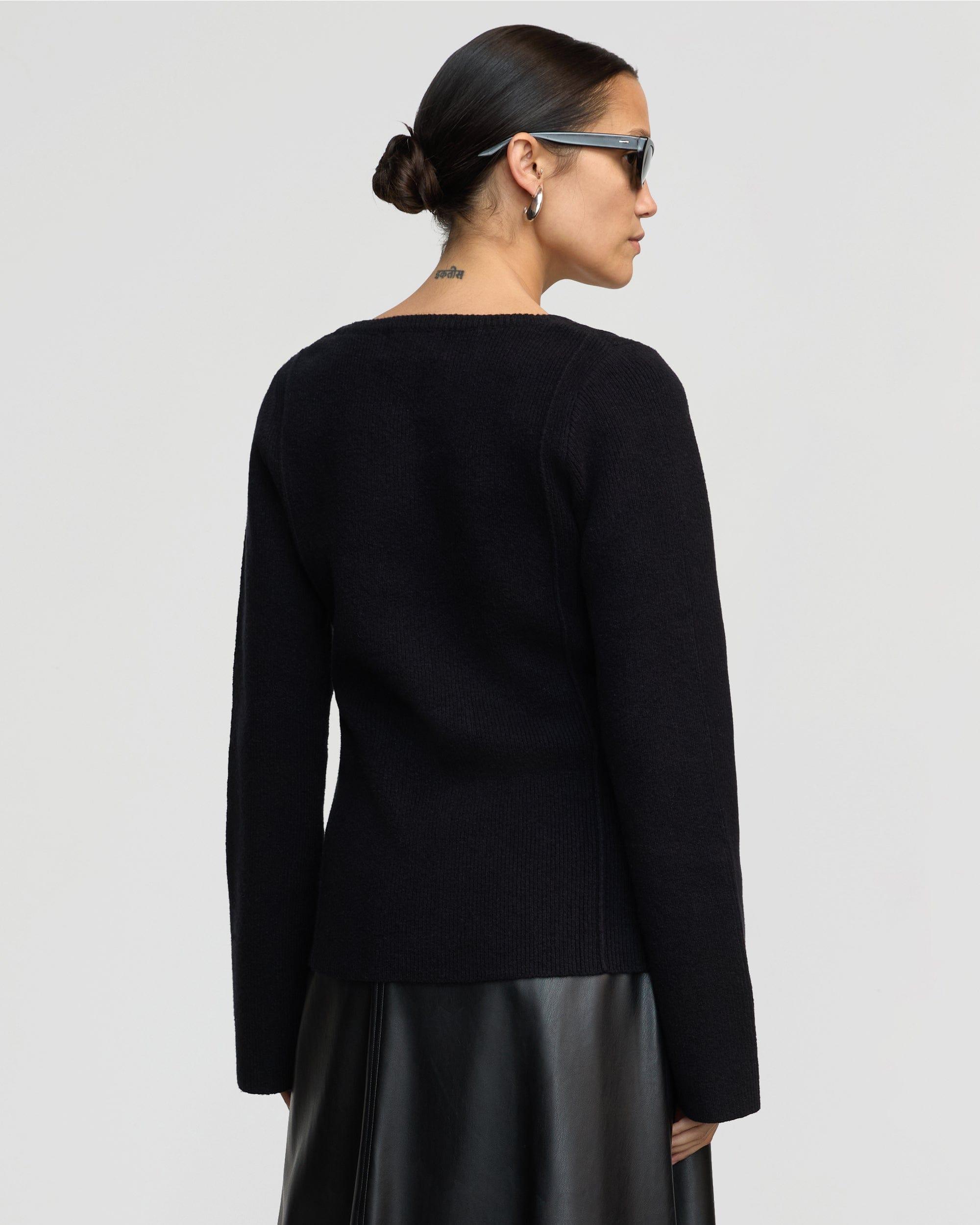 Camilla Seam-Detail Scoop-Neck Sweater Product Image