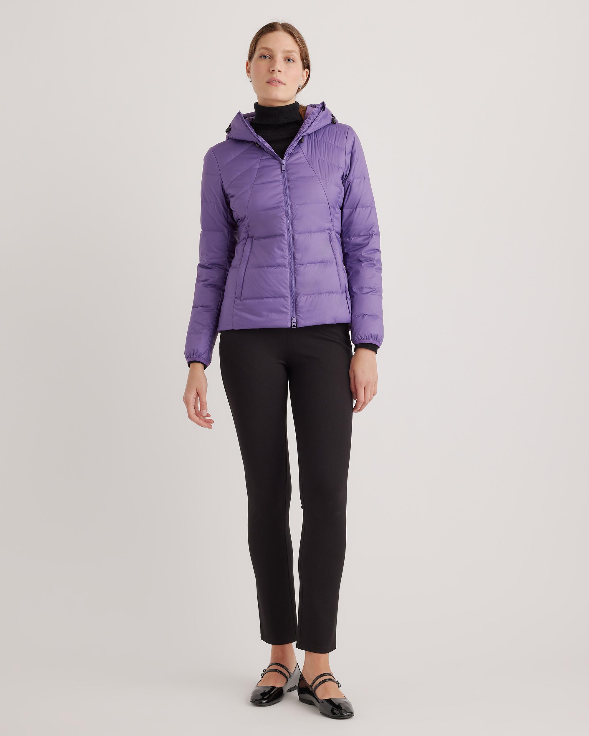 Quince | Women's Lightweight Down Packable Puffer Hooded Jacket Recycled Polyester Product Image
