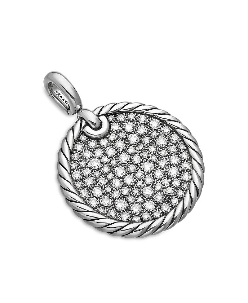 David Yurman Sterling Elements Diamond Pave Disc Pendant Product Image