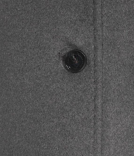 Donna Karan Wool Cashmere Blend Notch Collar Button Front Reefer Coat Product Image