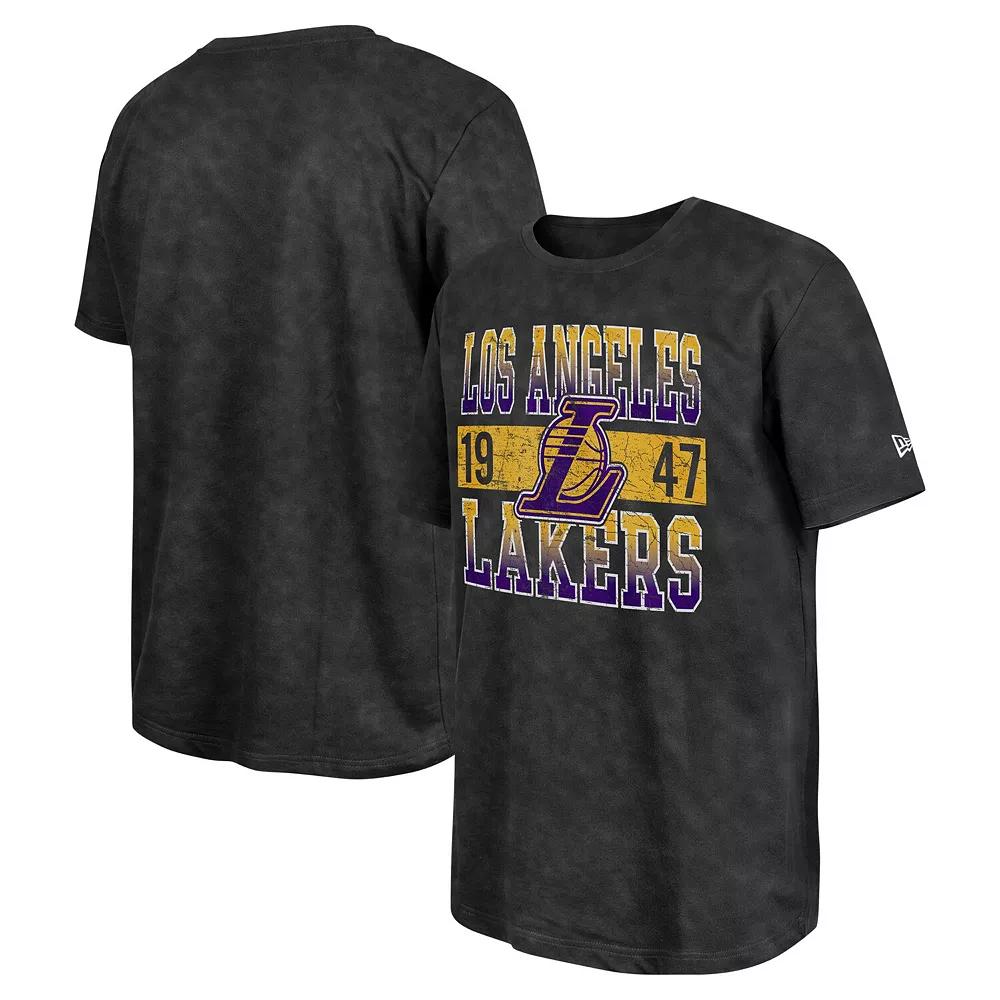 Men's New Era Black Los Angeles Lakers Enzyme Washed Over Product Image