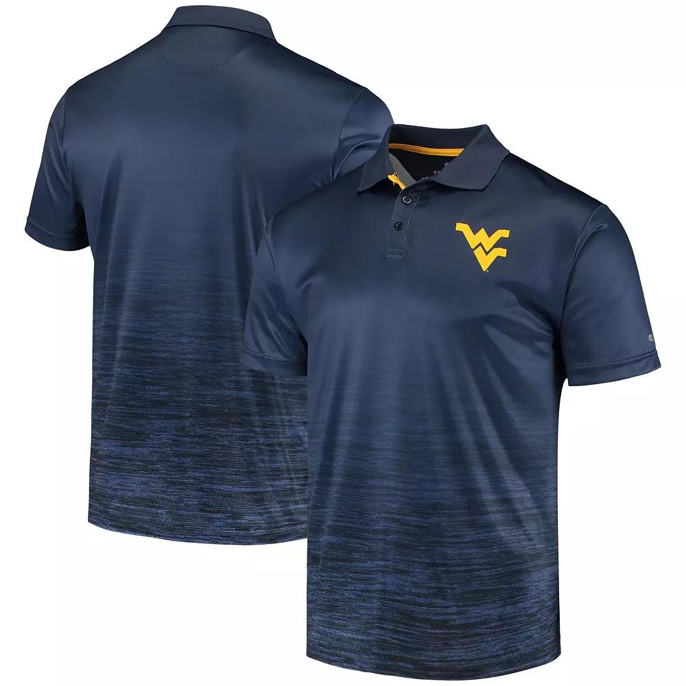 Men's Colosseum Navy West Virginia Mountaineers Marshall Polo,  Product Image