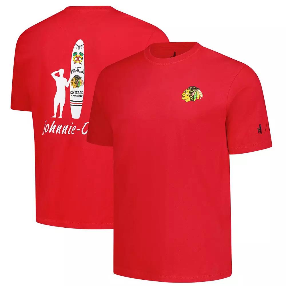 Men's johnnie-O Red Chicago Blackhawks Heathered Spencer T-Shirt,  Product Image