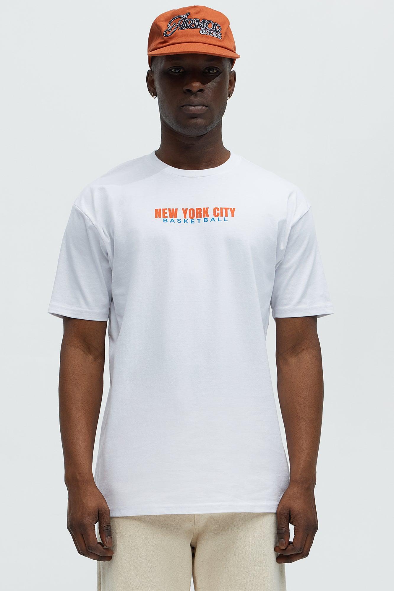 NYC Basketball Short Sleeve Tee - White Product Image