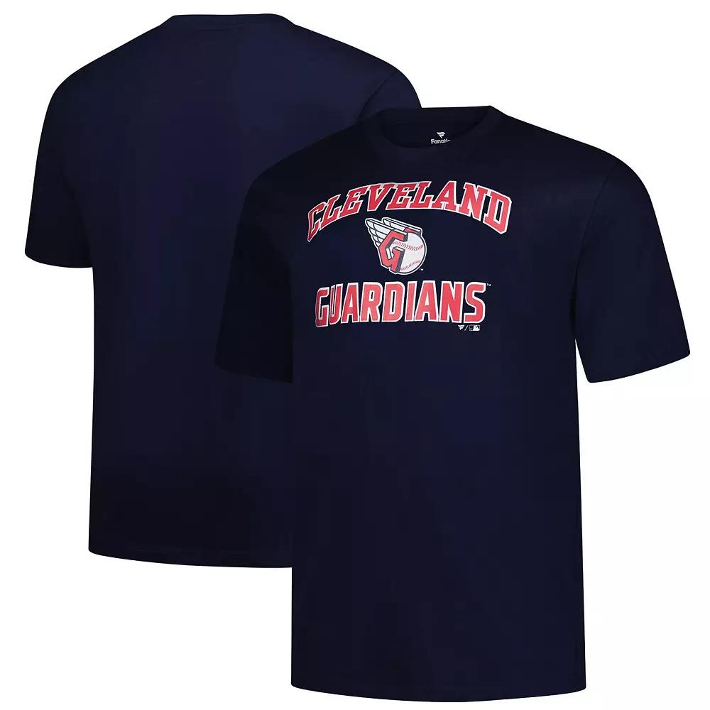 Men's Profile Navy Cleveland Guardians Big & Tall Heart & Soul T-Shirt,  Product Image