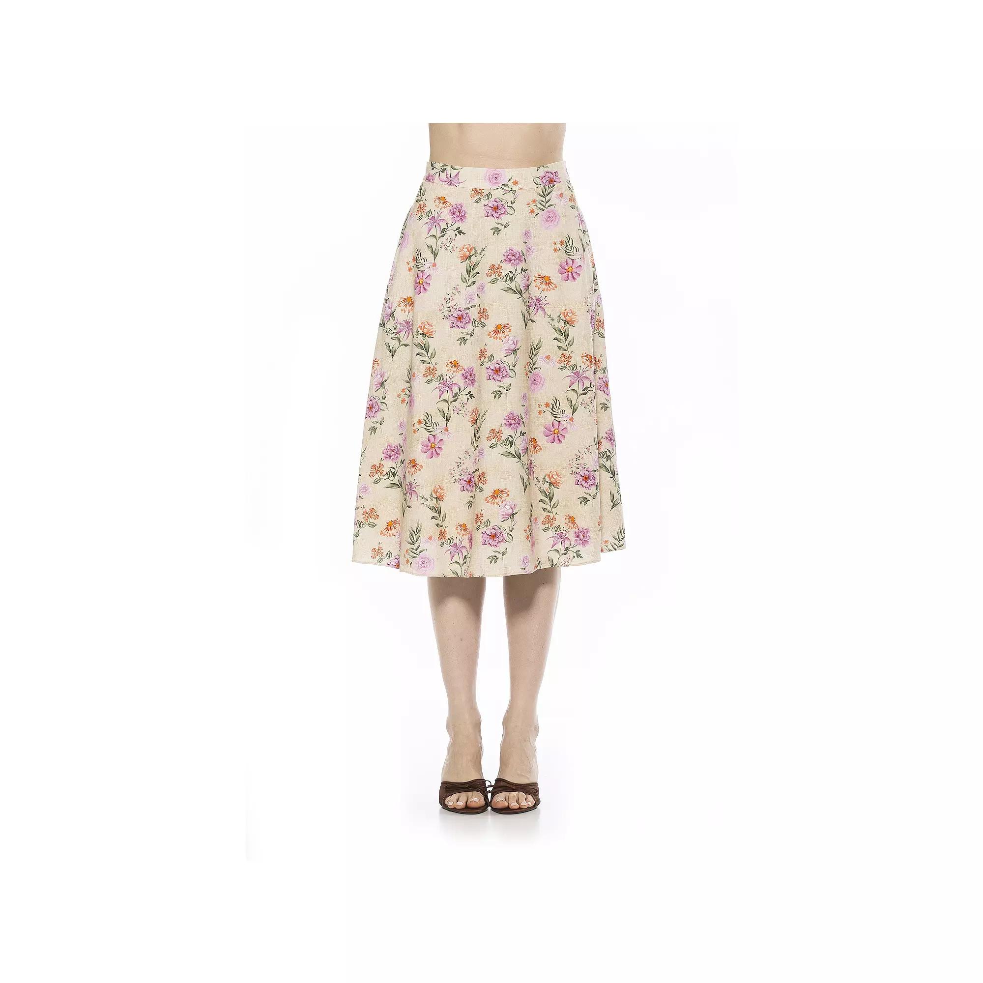 Women's ALEXIA ADMOR Mabel Midi Flared Skirt,  Product Image