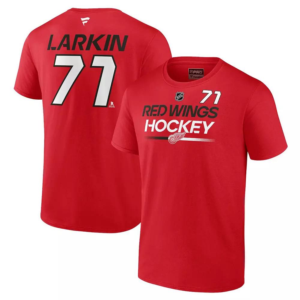 Men's Fanatics Branded Nico Hischier Black New Jersey Devils Authentic Pro Prime Name & Number T-Shirt,  Product Image