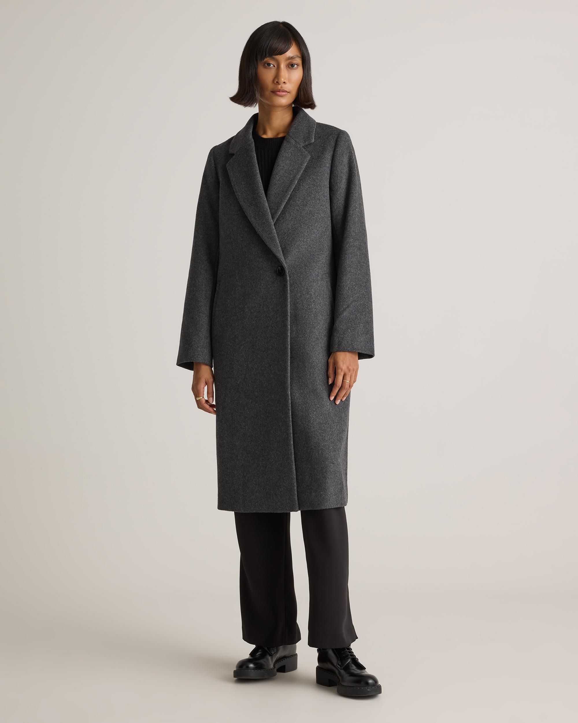 Quince | Women's Italian Wool Classic Single-Breasted Coat Wool/Nylon Product Image