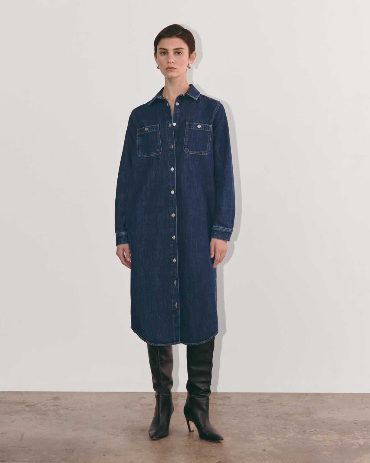 The Denim Shirtdress Product Image