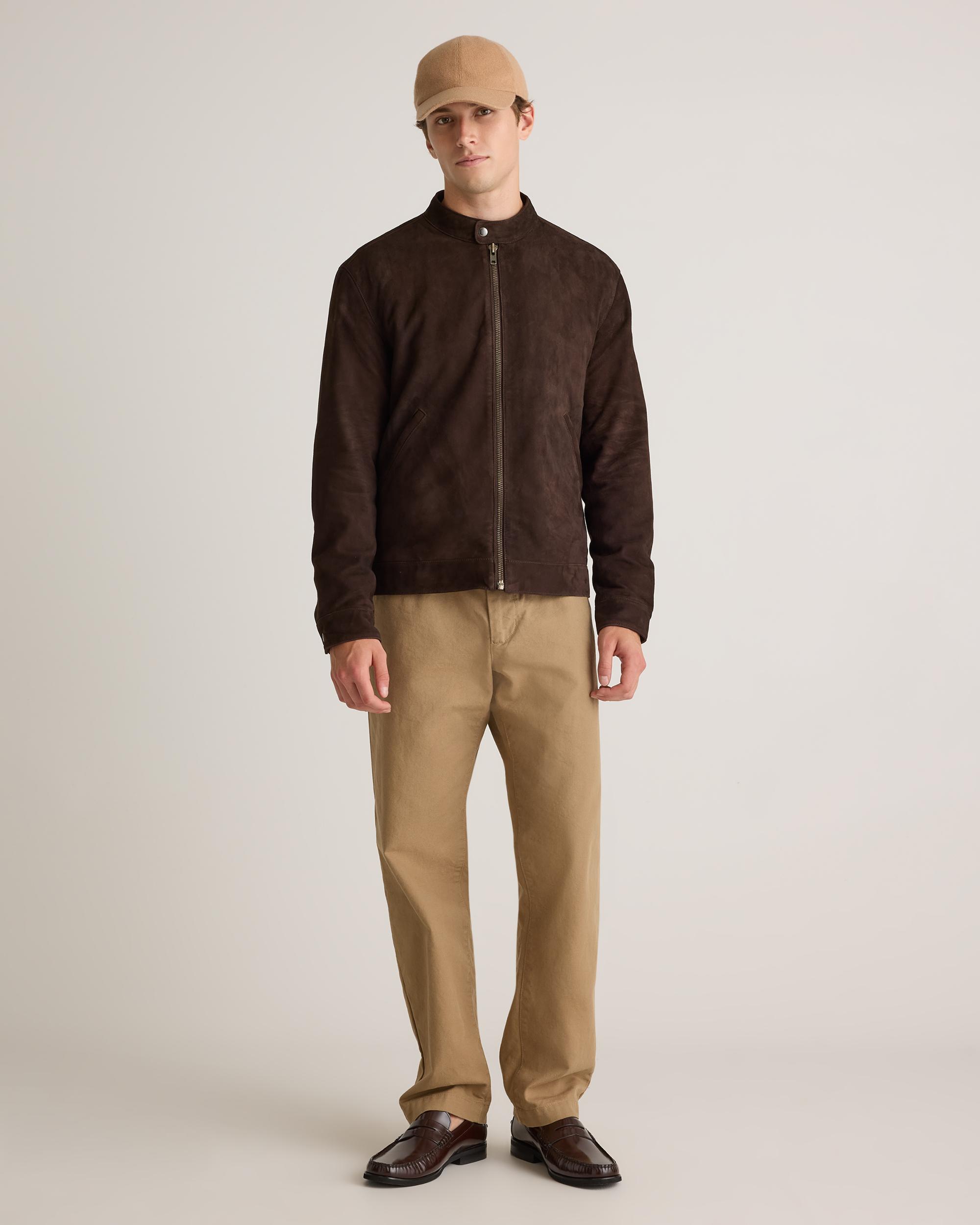 Quince | Men's 100% Suede Café Racer Jacket Leather Product Image