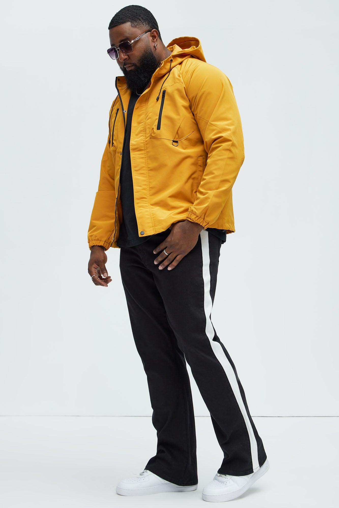 Teek Racing Stripe Stacked Slim Flare Jeans - Black/combo Product Image