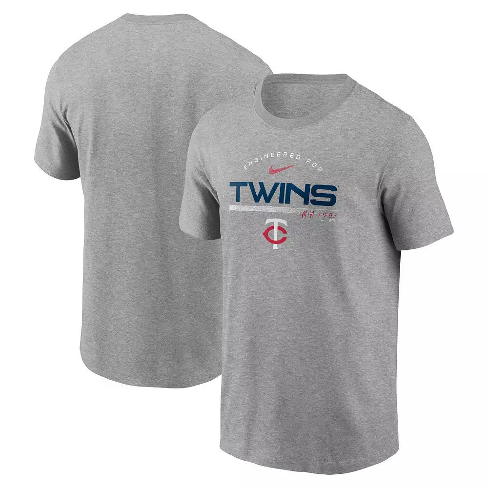 Men's Nike Heather Gray Minnesota Twins Team Engineered Performance T-Shirt,  Product Image