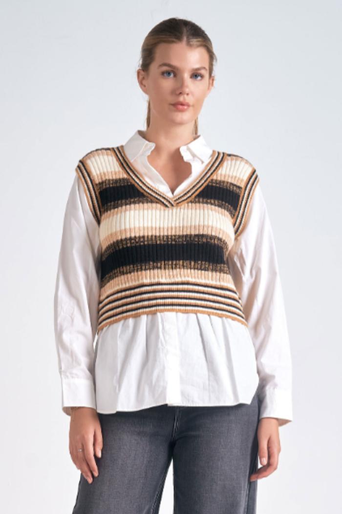 SWEATER VEST/SHIRT COMBO Product Image