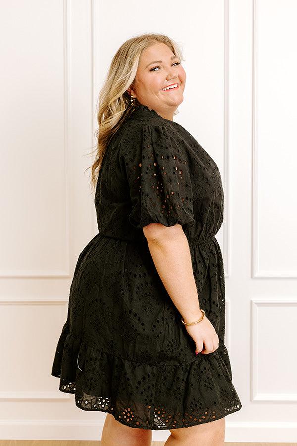 Mimosa Toast Eyelet Mini Dress Curves Product Image