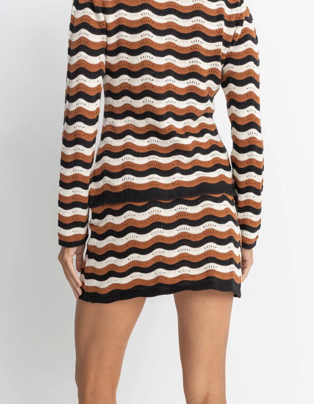 RHYTHM Venice Womens Mini Skirt - BLACK COMBO Product Image