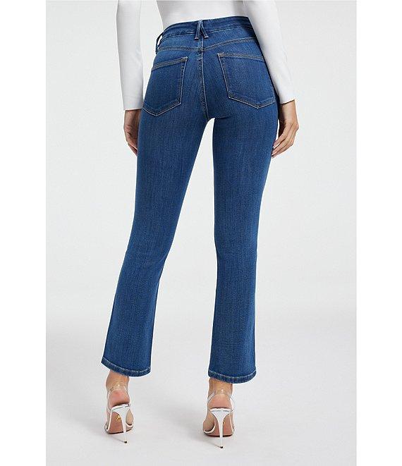 Good American Good Leg High Rise Straight Stretch Denim Jeans Product Image