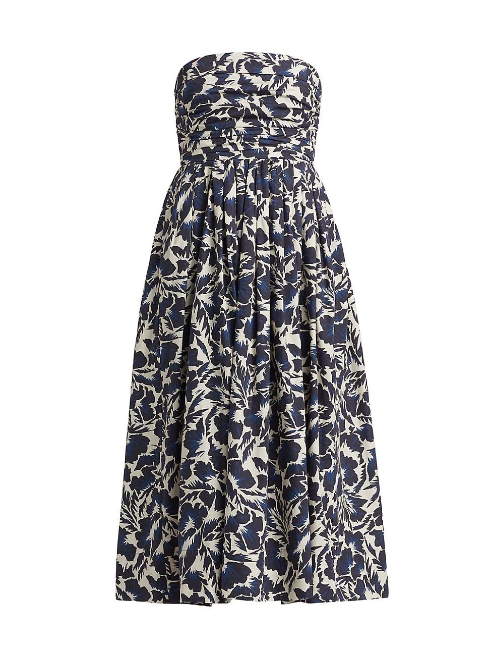 Womens Tate Floral Strapless Midi-Dress Product Image