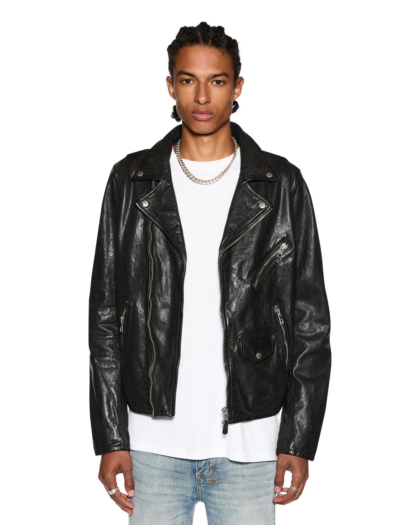 CAPITOL LEATHER JACKET BLACK Male Product Image