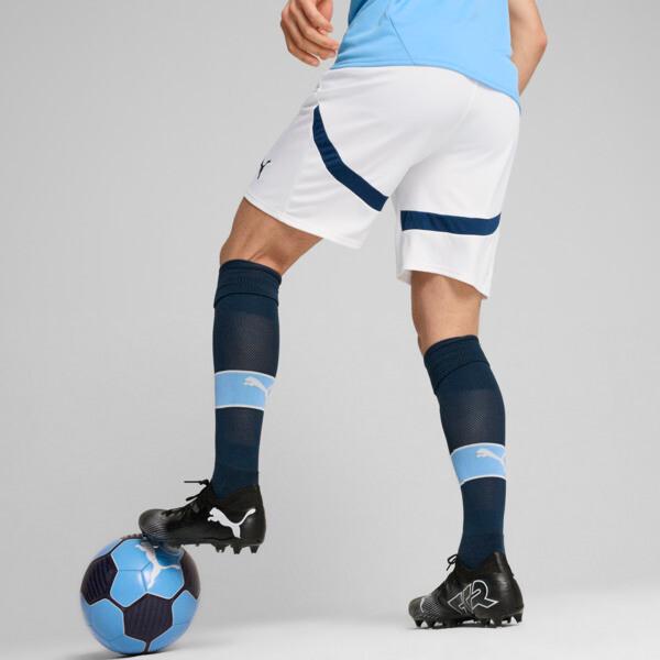 PUMA Manchester City 24/25 Men's Replica Soccer Shorts in White/Marine Blue Product Image