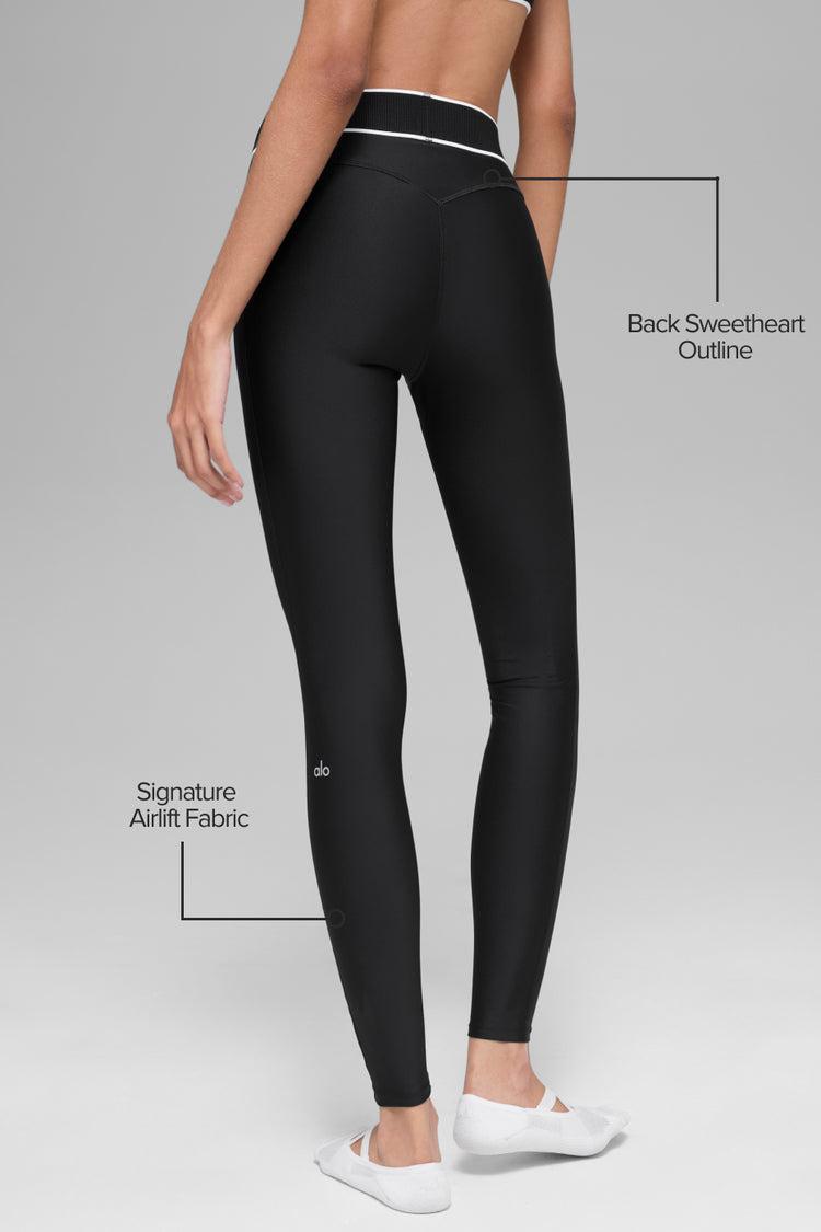 Airlift High-Waist Alignment Legging - Black/White Female Product Image