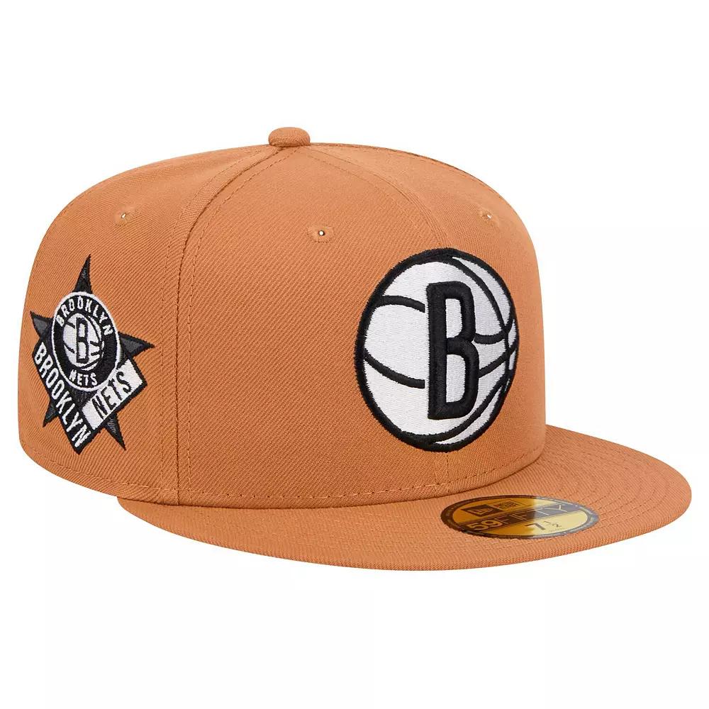 Men's New Era Tan Brooklyn Nets Color Pack 59FIFTY Fitted Hat,  Product Image