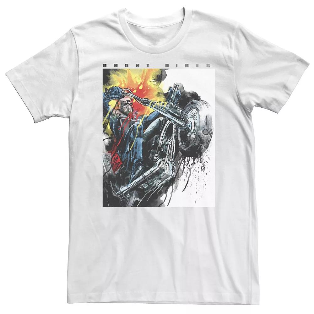 Big & Tall Marvel Ghost Rider Motorcycle Poster Tee, Men's,  Product Image