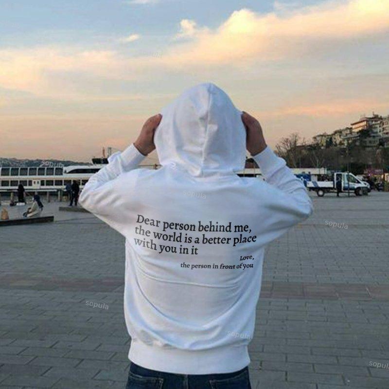Men's Dear Person Behind Me Graphic Hoodie Product Image