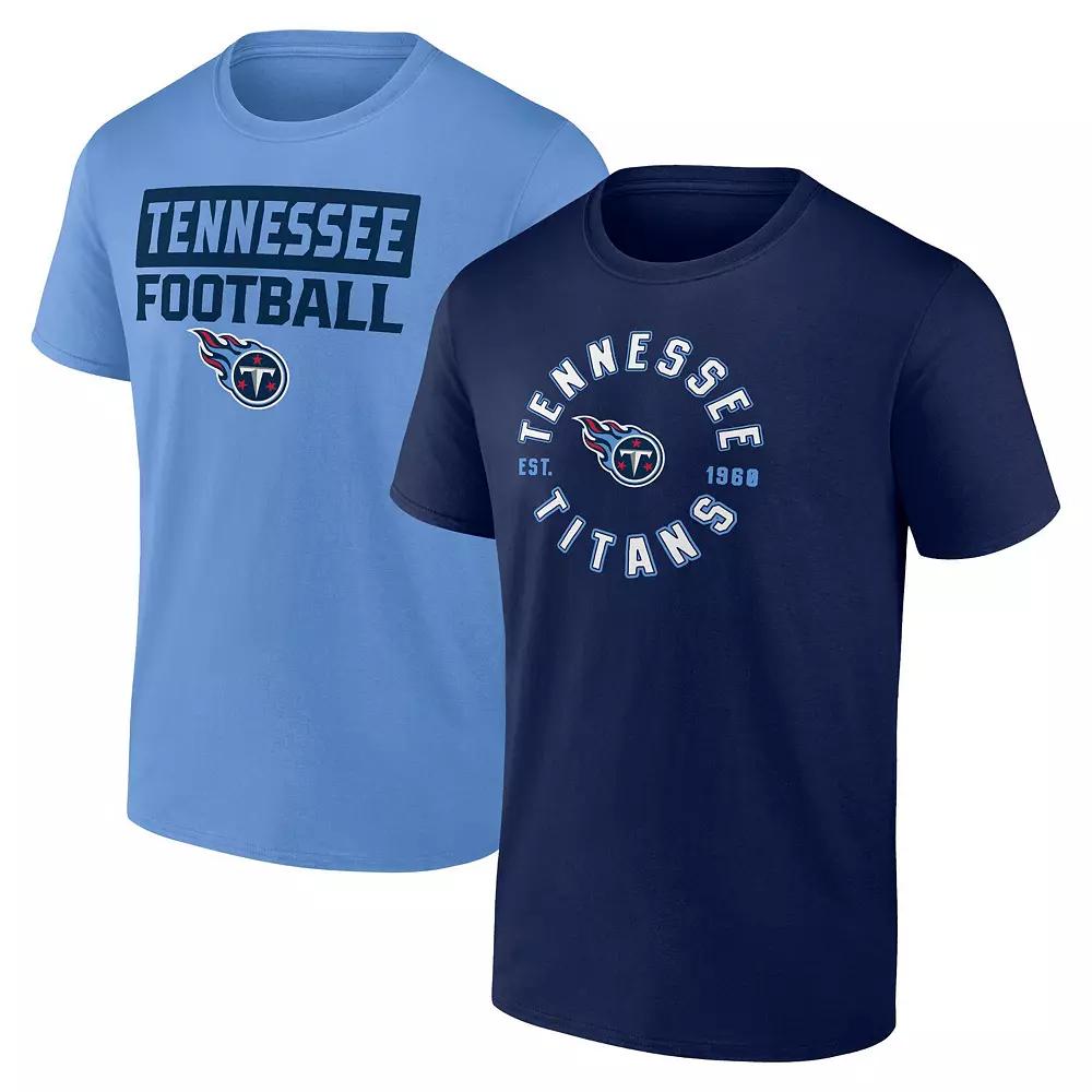 Men's Fanatics Tennessee Titans Serve T-Shirt Combo Pack, Size: Medium, Blue Product Image